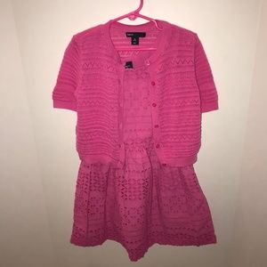 GAP Dresses - Pink Lace Dress with Sweater GAP Dresses - Pink Lace Dress with Sweater